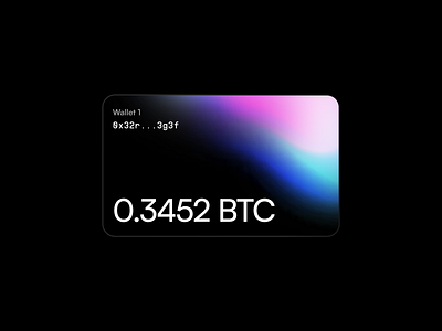 Crypto Card Design for IOS app btc casino crypto crypto mobile app gradient mobile app uiux web3