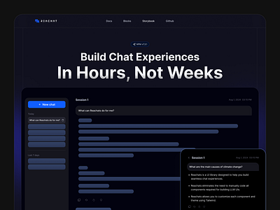 Open-source Landing Page chat chatbot copilot design free llm opensource template ui ux