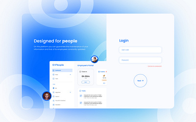 iPeople - Login Page design employee portal human resources login login page ui