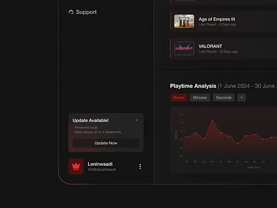 Dark dashboard ui