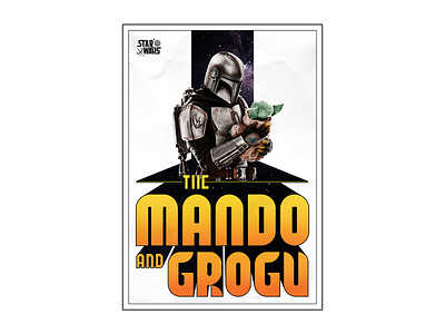 Mando And Grogu Poster Design design graphic design poster poster design starwars