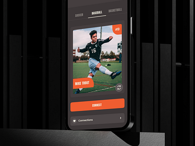 An app for football fans - Mobile player profile design app application football football player leaderboard mobile app player sport team web development