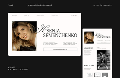 WEB DESIGN // LANDING PAGE FOR PSYCHOLOGIST landing page ui web design web designer website