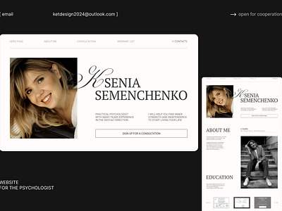 WEB DESIGN // LANDING PAGE FOR PSYCHOLOGIST landing page ui web design web designer website