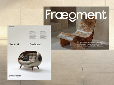 Fragment – Furniture E-Commerce Design chair furniture interior modern poster swiss typography