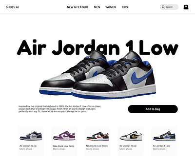 Air Jordan: Shoe website