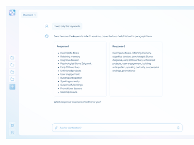 Alternative Responses Design for Explain AI. ai ai tool design figma product design ui