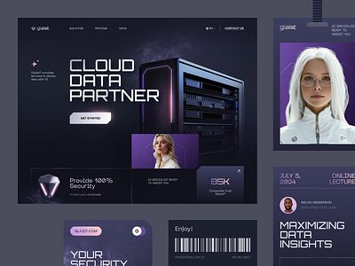 Website for a Cloud Service design interface product service startup ui ux web website