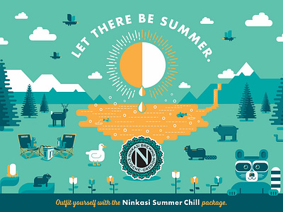 Ninkasi Brewing Summer illustration design graphic design illustration summer