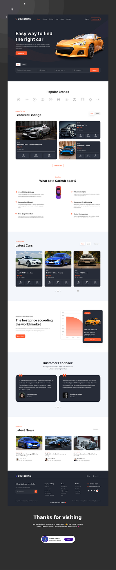 Car Landing page autodesign automotivedesign cardealership carshowroom carwebsite designinspiration digitaldesign ecommerce frontenddevelopment minimaldesign moderndesign responsivedesign ui uiux userexperience userinterface vehiclesales visualdesign webdesign websitedesign