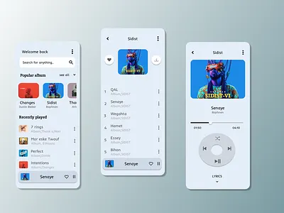 Music player app ui music player