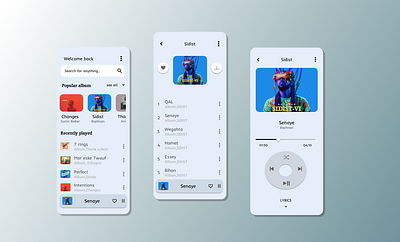 Music player app ui music player