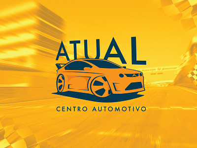 Atual Centro Automotivo | Logo Design car car logo centro automotivo drawing everson logo logomarca marca maye sketch