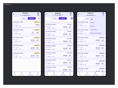 Mobile App for Attendance Tracking design figma mobile app ui