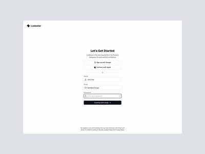 🐚 Web App Sign up Product UI Design design logo product product design ui user user interface widget