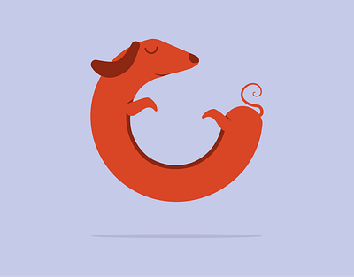 Doxie/Dachshund - Illustration animal logo art color palette colorful design dog dog logo graphic design graphic designer illustration illustrator logo pastel