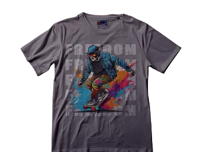 T shirt design With Skating Theme branding graphic design t shirt t shirt design