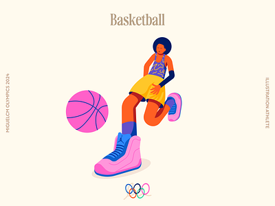 Basketball basketball dribbble illustration illustrationathlete illustrator miguelcm olympics