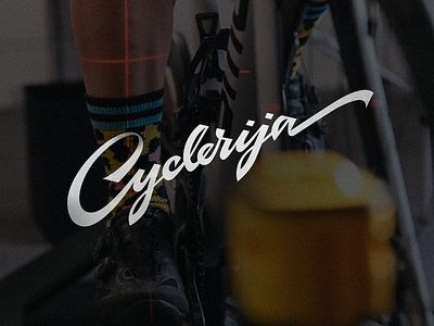 Cyclerija authentic branding calligraphy custom cycle cycling flow identity lettering logo logotype retro script sport type unique vintage