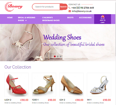 Bowry - Order online bridal shoes in different color ui web design