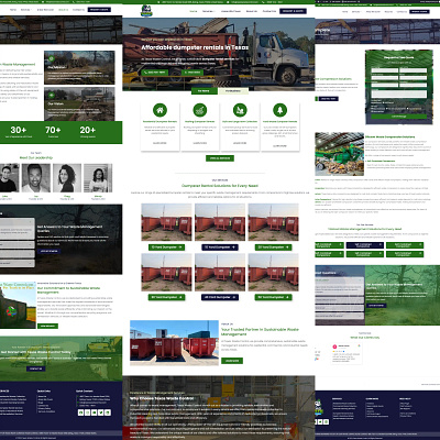 Waste Control Website container green website recycling website truck ui waste waste control website website design wordpress design