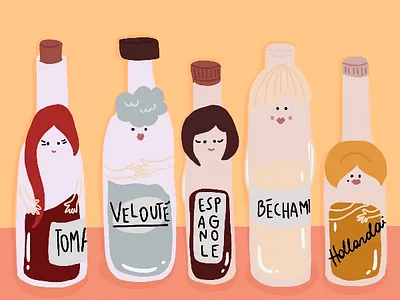 Sauce Gang aposto bottle character design cute design doodle drawing fancy funny illustration sauce women