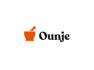 Ounje Food Logo brand brand design brand identity brand identity design branding cooking design food kitchen logo logo design mortar mortar and pestle nigeria nigerian nigerian food pestle recipe recipe app traditional