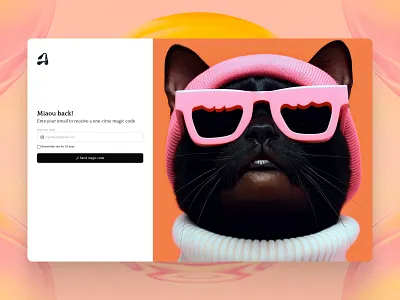 #DailyUI cat dailyui sign in ui vibrant