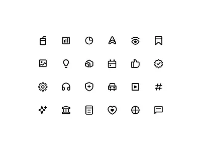 Line Icons brand design icon logo mobile set stroke ui website