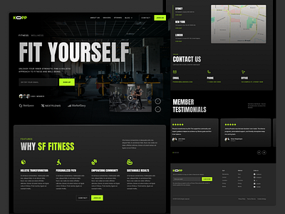 Fitness and Wellness Landing page fitness fitness landing page fitness website gym gym landing page gym website landing page mopdern design new design saas saas landing page saas website softfounder ui design uiux ux design web design wellness wellness landing page wellness website