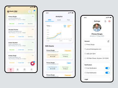 Stack CRM app branding colors design designer graphic design illustration logo typography ui