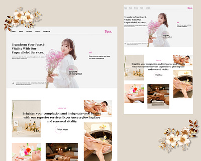 Salon Services branding graphic design ui