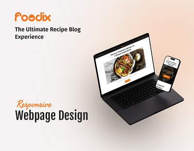 webpage Design - food blog landingpage ui ux webpage design