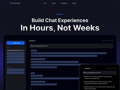 Open Source AI Chat Interface for ReactJS ai branding chat interface dashboard design graphic design landing page opensource reactjs ui