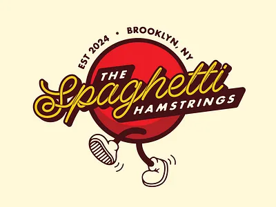 The Spaghetti Hamstrings branding illustration logo