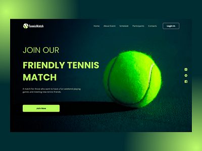 Page for a Sport Event - UI Design design figma photoshop typography ui