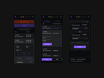 Mobile Interface for Crypto Web App / FLYPE app blockchain clean crypto design exchange fintech interface minimal mobile saas swap trade ui ux web