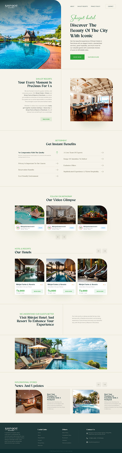 Shivjot Hotel & Resorts: Luxurious Elegance graphic design ui ux web design