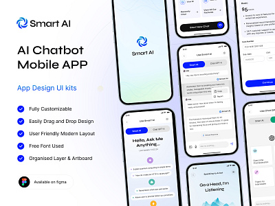 AI Chatbot Mobile App UI Design ai ai chatbot ai chatbot app ai chatbot app ui app design chatbot chatbot app chatbot app design chatbot app ui chatbot app ui design figma mobile app mobile app design mobile app ui uc ui ui design ui ux uiux