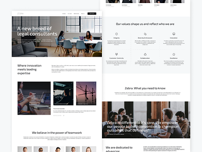 Website Design - Zebra clean design homepage landing landing page law law company law website legal legal company legal services legal website light professional ui webdesign website website design
