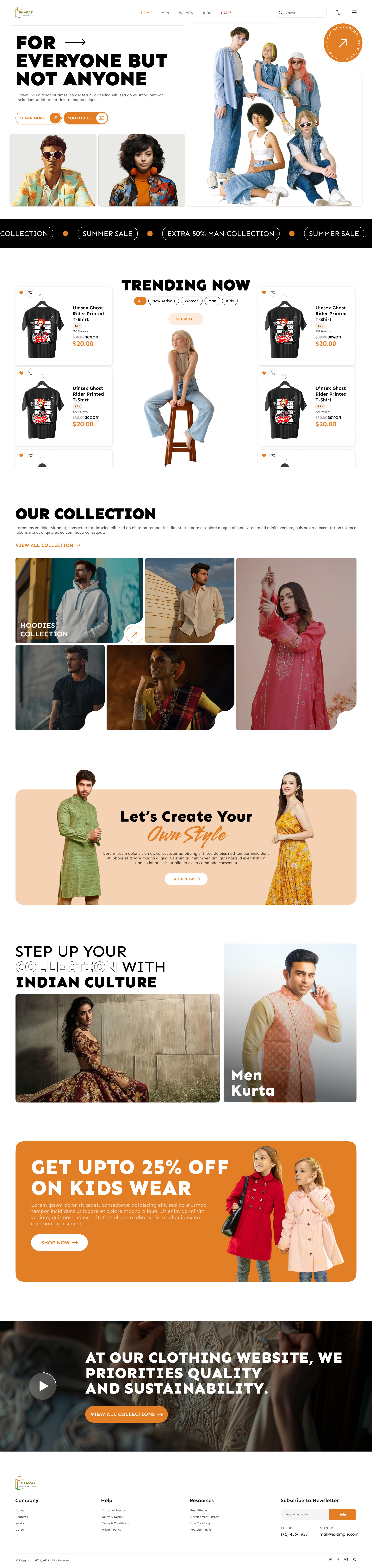 Clean and Minimalist E-commerce Website Design graphic design ui web design