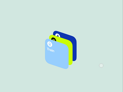 Bouncy 3D Stack animation bright colors card figma prototype swift symbols ui