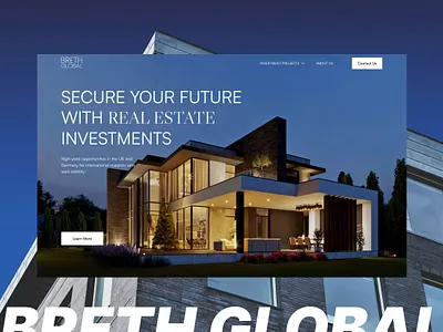 BRETH - Webflow Website animation clean clean design figma figma to webflow landing page modern real estate simple ui uiux web web design web development webflow