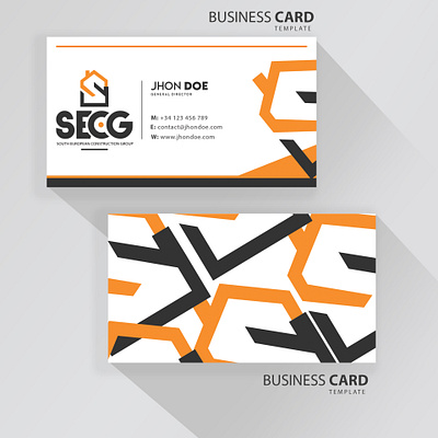 SECG Business Card Template branding business card graphic design template ui