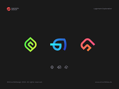 Logomark Exploration 3 concepts elements fantasy fire glyphs gradient icons line logomarks minimal monolinear nature plant pokemon rgb runes single line symbols vibrant water