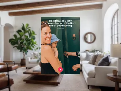 Airbnb . Audio Player with CC Transcripts airbnb blog cc module pink player transcript