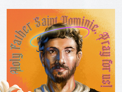 St Dominic de Guzman affinity photo digital oil painting dominic de guzman graphic design illustration order of preachers painting saint dominic