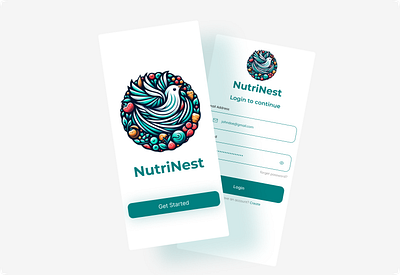 Dietary Based Mobile APP Login Screen app branding design graphic design illustration logo typography ui ux vector