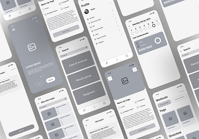 Wireframes app branding design graphic design illustration logo typography ui ux vector