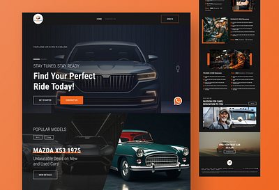 Car trading web design animation branding graphic design motion graphics ui